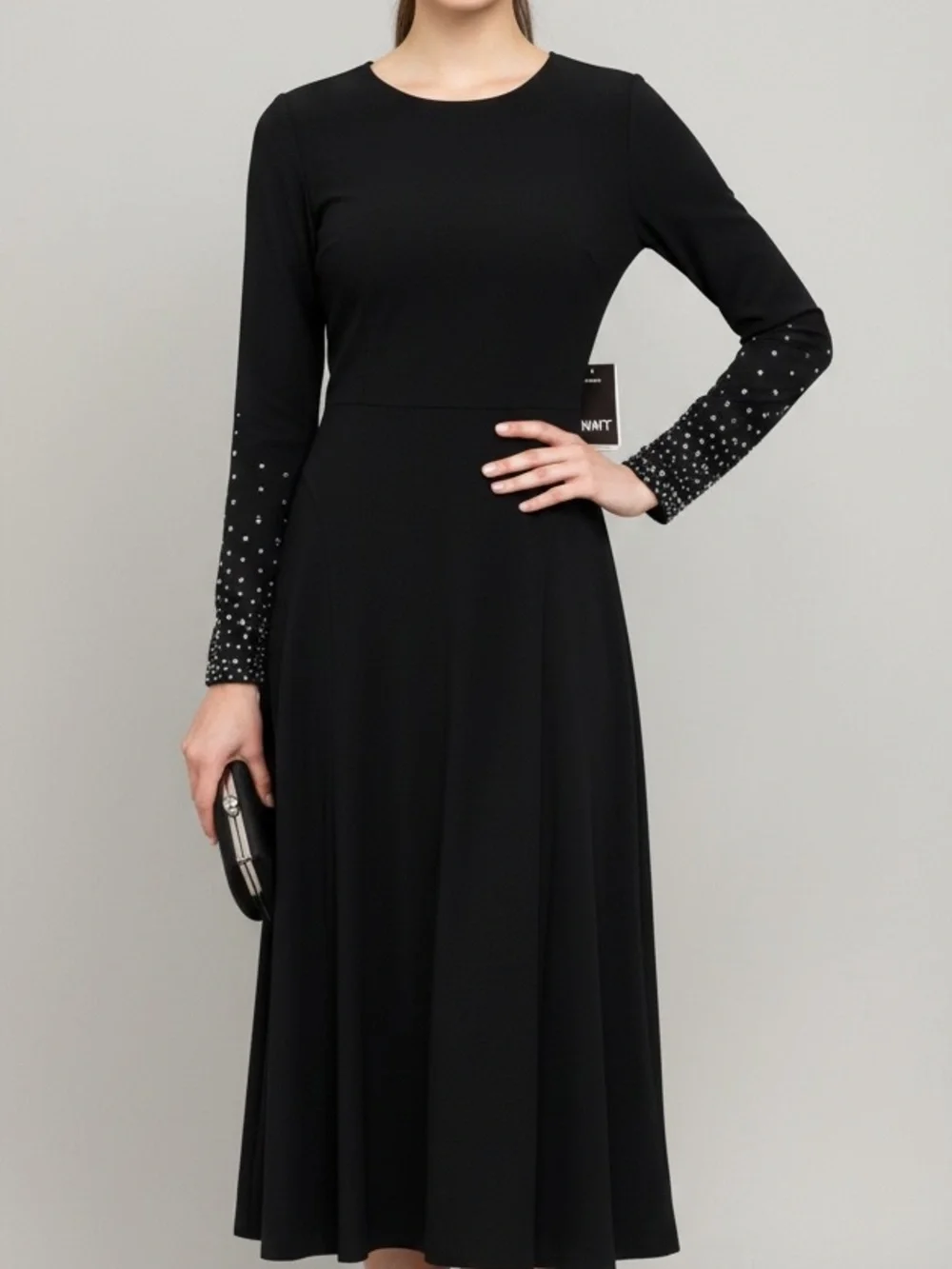 Karen Kane Uptown Girl Kate Midi Dress Black XS NWT - Picture 2 of 14
